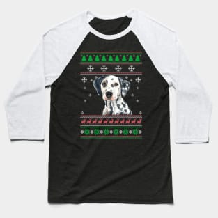 Cute Dalmatian Dog Lover Ugly Christmas Sweater For Women And Men Funny Gifts Baseball T-Shirt